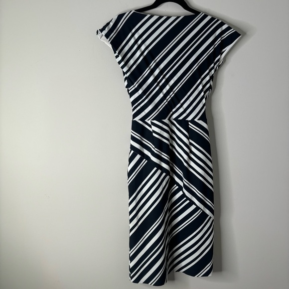 Chiara Boni La Petite Robe Black White Striped Cocktail Dress - Picture 3 of 7